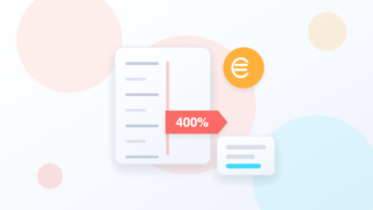 Income benchmark scale with a euro symbol